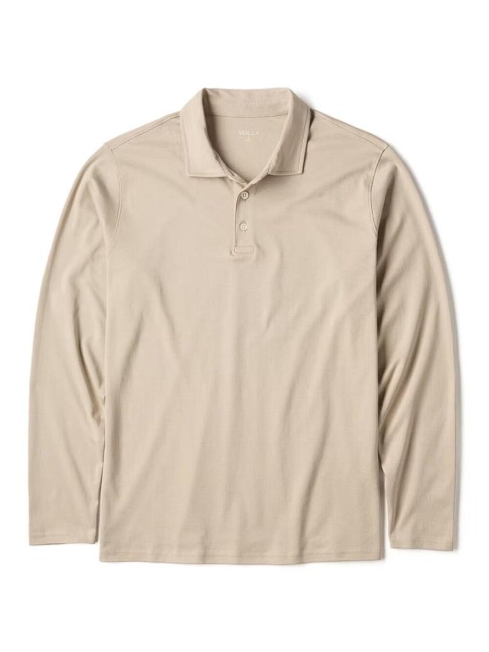 WILLS Men's Aloeknit Long Sleeve Polo Size M In Taupe